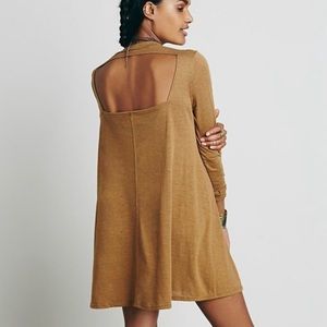 Free People Beach Elise mini cut out back tunic dress